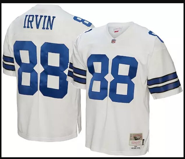 Men Dallas Cowboys #88 Michael Irvin White Mitchell Ness 2024 Nike NFL Jersey->youth nba jersey->Youth Jersey
